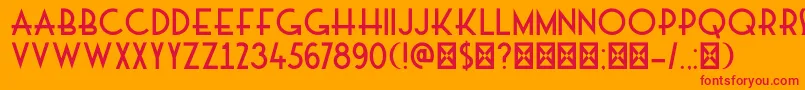 DkMajolica Font – Red Fonts on Orange Background