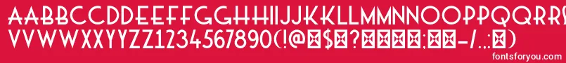 DkMajolica Font – White Fonts on Red Background