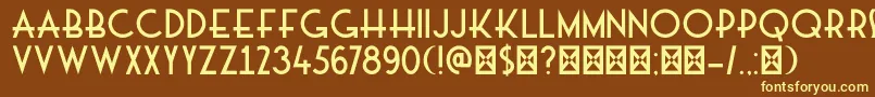 DkMajolica Font – Yellow Fonts on Brown Background