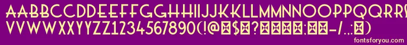DkMajolica Font – Yellow Fonts on Purple Background
