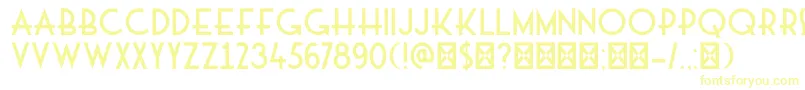 DkMajolica Font – Yellow Fonts on White Background