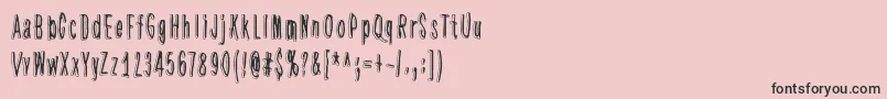 HiddenZebra Font – Black Fonts on Pink Background