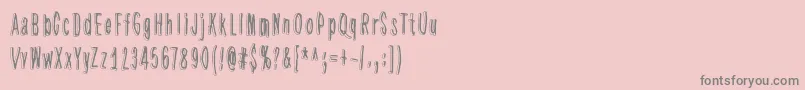 HiddenZebra Font – Gray Fonts on Pink Background