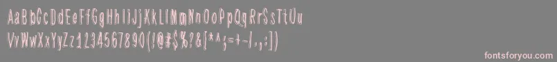 HiddenZebra-fontti – vaaleanpunaiset fontit harmaalla taustalla