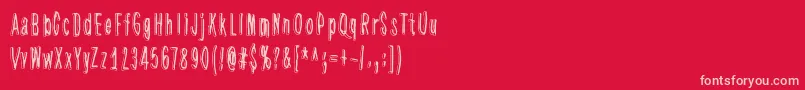 HiddenZebra Font – Pink Fonts on Red Background