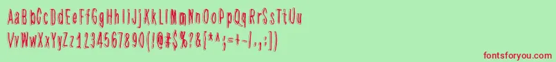 HiddenZebra Font – Red Fonts on Green Background