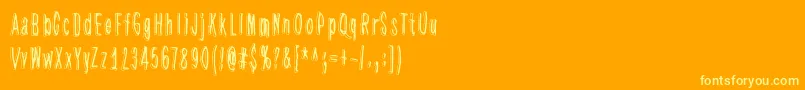 フォントHiddenZebra – オレンジの背景に黄色の文字
