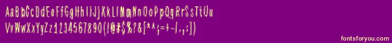 HiddenZebra Font – Yellow Fonts on Purple Background