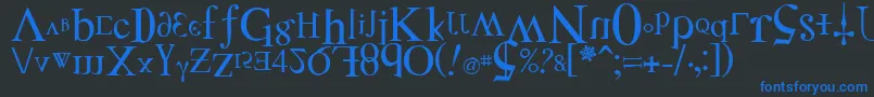 DistortedFaith Font – Blue Fonts on Black Background