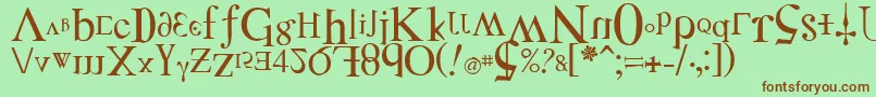 DistortedFaith Font – Brown Fonts on Green Background