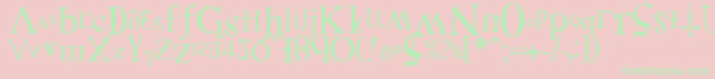 DistortedFaith Font – Green Fonts on Pink Background