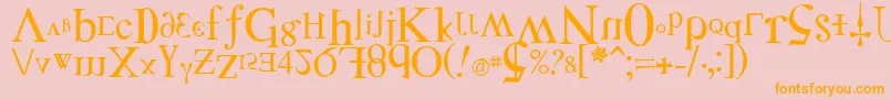 DistortedFaith Font – Orange Fonts on Pink Background
