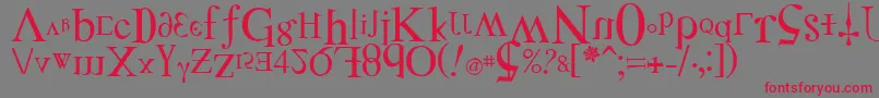 DistortedFaith Font – Red Fonts on Gray Background