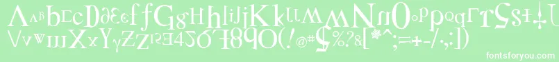 DistortedFaith Font – White Fonts on Green Background