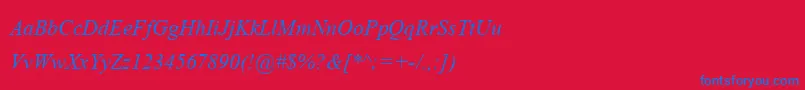 AngsanaupcItalic Font – Blue Fonts on Red Background