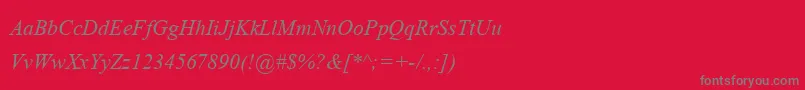 AngsanaupcItalic Font – Gray Fonts on Red Background