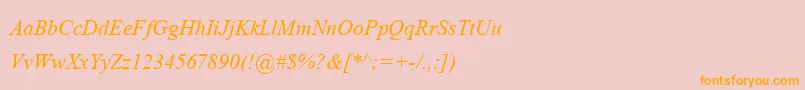 AngsanaupcItalic Font – Orange Fonts on Pink Background