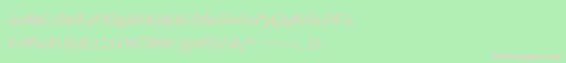 AngsanaupcItalic Font – Pink Fonts on Green Background