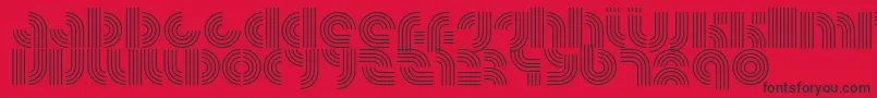RadfahrenLower Font – Black Fonts on Red Background
