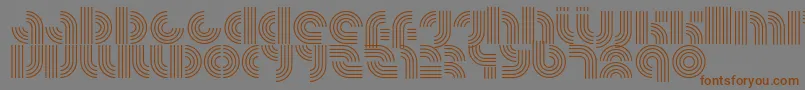RadfahrenLower Font – Brown Fonts on Gray Background