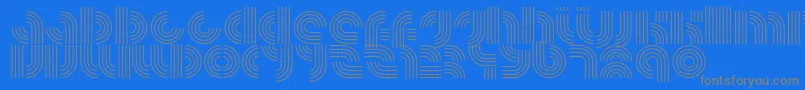 RadfahrenLower Font – Gray Fonts on Blue Background