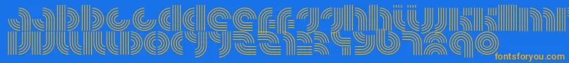 Saiba mais sobre a fonte RadfahrenLower Fonte RadfahrenLower – fontes laranjas em um fundo azul