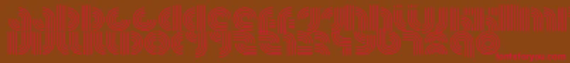 RadfahrenLower Font – Red Fonts on Brown Background