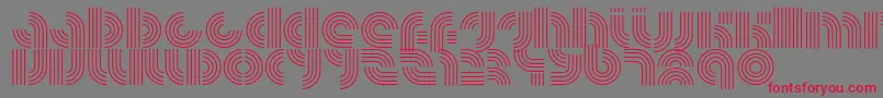 RadfahrenLower Font – Red Fonts on Gray Background