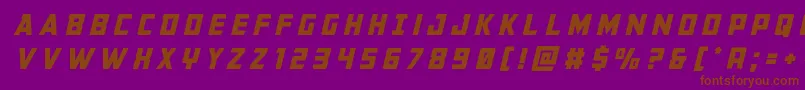 Buchanantitleital Font – Brown Fonts on Purple Background