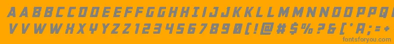 Buchanantitleital Font – Gray Fonts on Orange Background