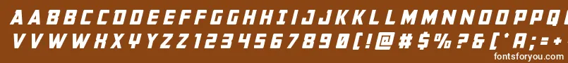 フォントBuchanantitleital – 茶色の背景に白い文字