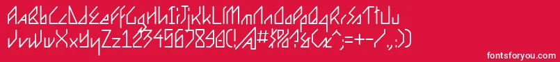 Ergon Font – White Fonts on Red Background