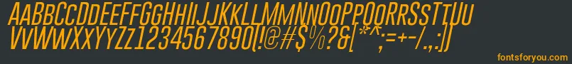 Шрифт GoboldLightItalic – оранжевые шрифты на чёрном фоне