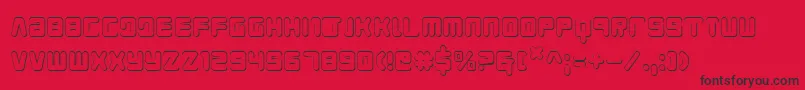 Young Techs 3D Font – Black Fonts on Red Background