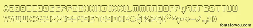 Young Techs 3D Font – Black Fonts on Yellow Background