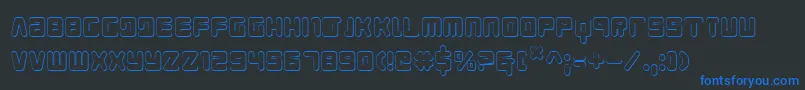 Young Techs 3D Font – Blue Fonts on Black Background