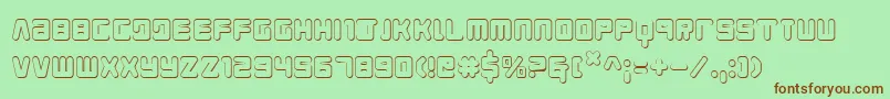 Young Techs 3D Font – Brown Fonts on Green Background