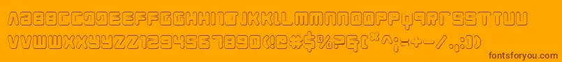 Young Techs 3D Font – Brown Fonts on Orange Background