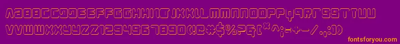 Young Techs 3D Font – Orange Fonts on Purple Background