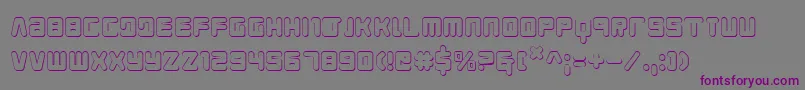 Young Techs 3D Font – Purple Fonts on Gray Background