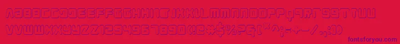 Young Techs 3D Font – Purple Fonts on Red Background