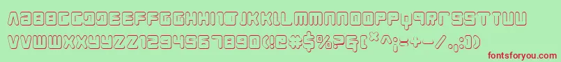 Young Techs 3D Font – Red Fonts on Green Background