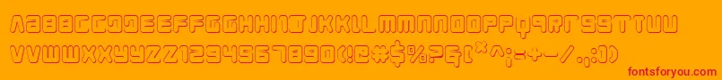 Young Techs 3D Font – Red Fonts on Orange Background