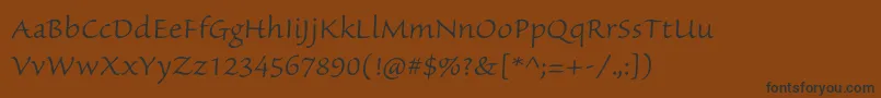 SanvitoproLtcapt Font – Black Fonts on Brown Background