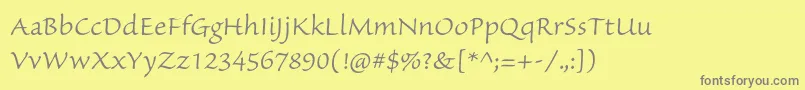 More about SanvitoproLtcapt Font SanvitoproLtcapt Font – Gray Fonts on Yellow Background
