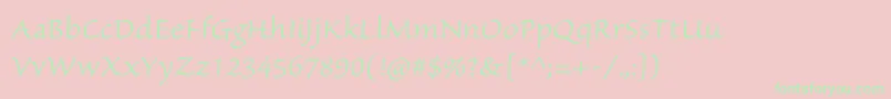 Weitere Informationen zur SanvitoproLtcapt-Schriftart SanvitoproLtcapt-Schriftart – Grüne Schriften auf rosa Hintergrund