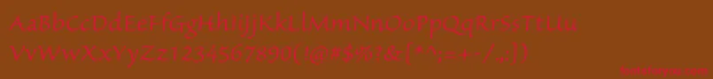Шрифт SanvitoproLtcapt – красные шрифты на коричневом фоне