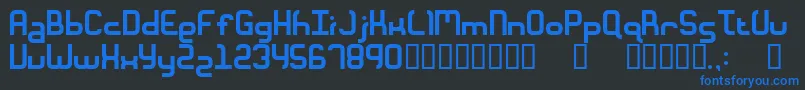 Unionform Font – Blue Fonts on Black Background