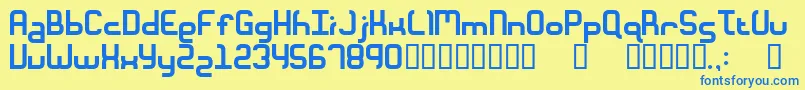 Unionform Font – Blue Fonts on Yellow Background