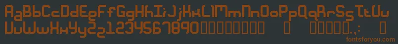 Unionform Font – Brown Fonts on Black Background